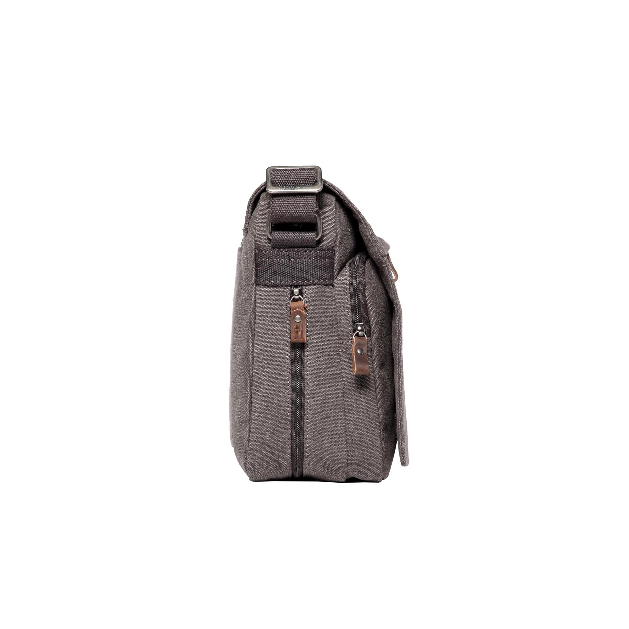 Classic 241 Small Flap Front Messenger Bag - Charcoal
