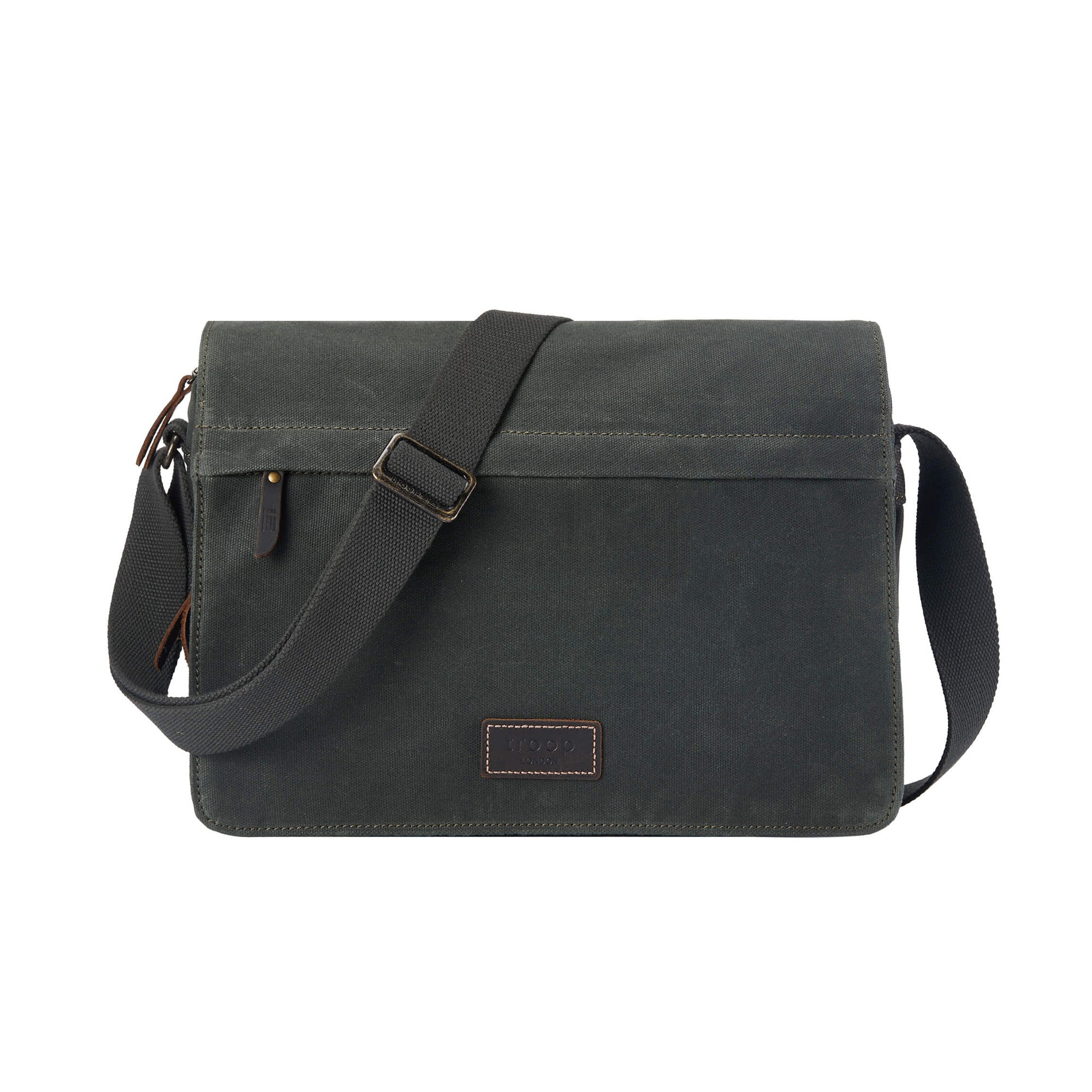 Classic 241 Small Flap Front Messenger Bag - Dark Green Wax
