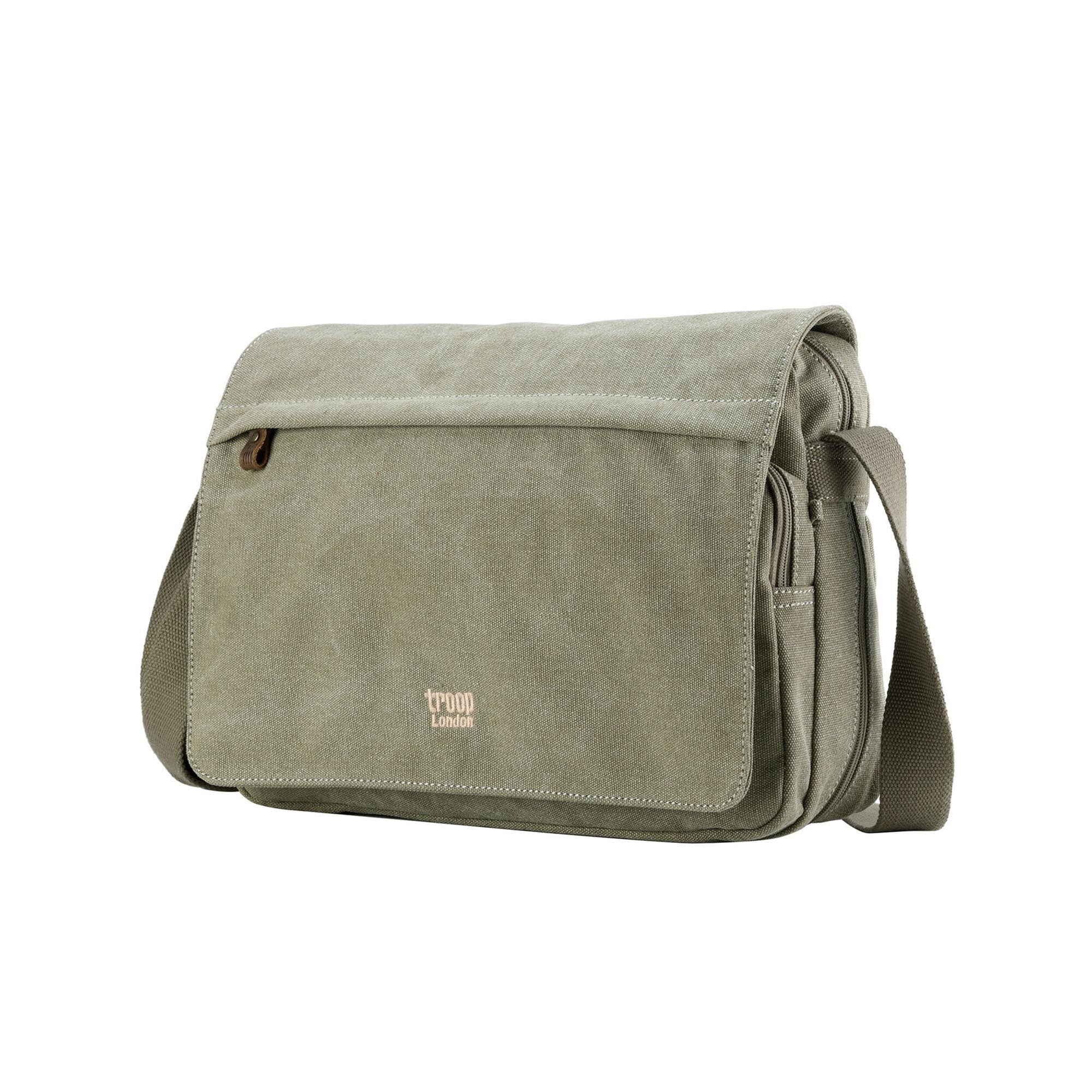 Classic 241 Small Flap Front Messenger Bag - Khaki