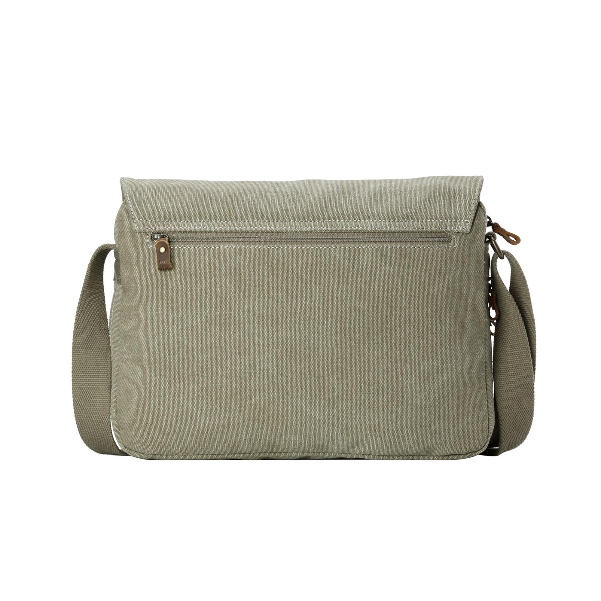 Classic 241 Small Flap Front Messenger Bag - Khaki