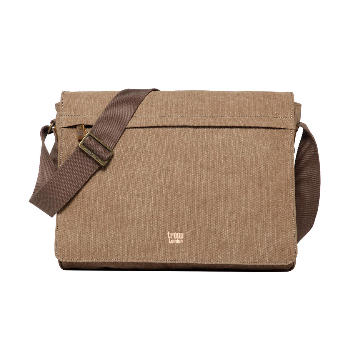 Classic 371 Flap Front Messenger Bag Large - Brown