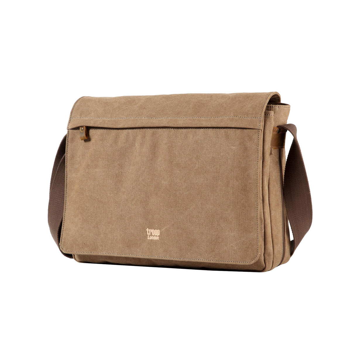 Classic 371 Flap Front Messenger Bag Large - Brown