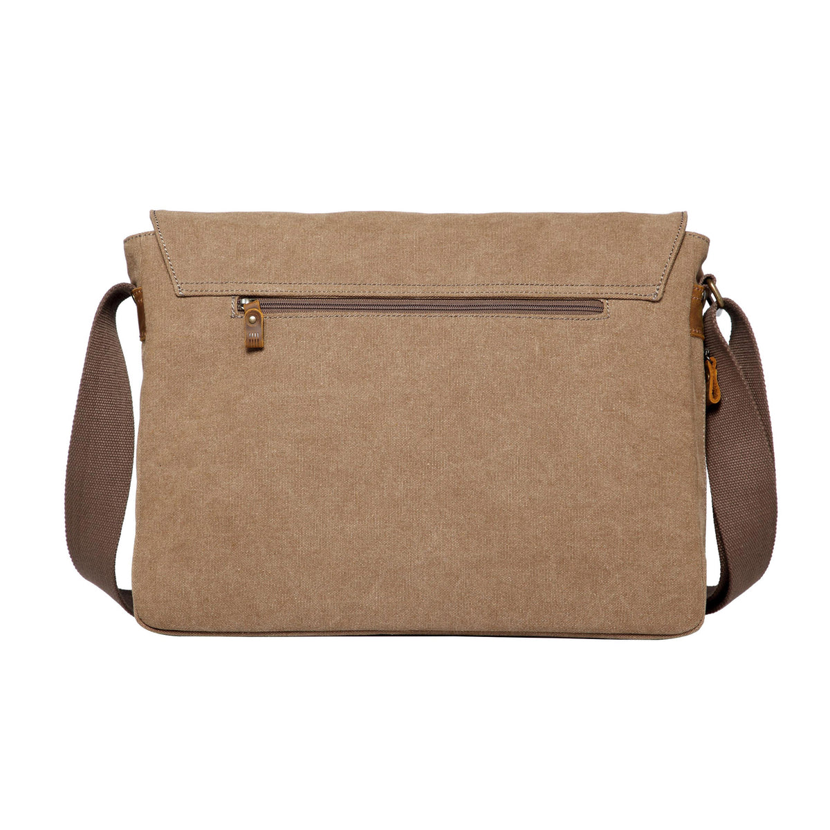 Classic 371 Flap Front Messenger Bag Large - Brown