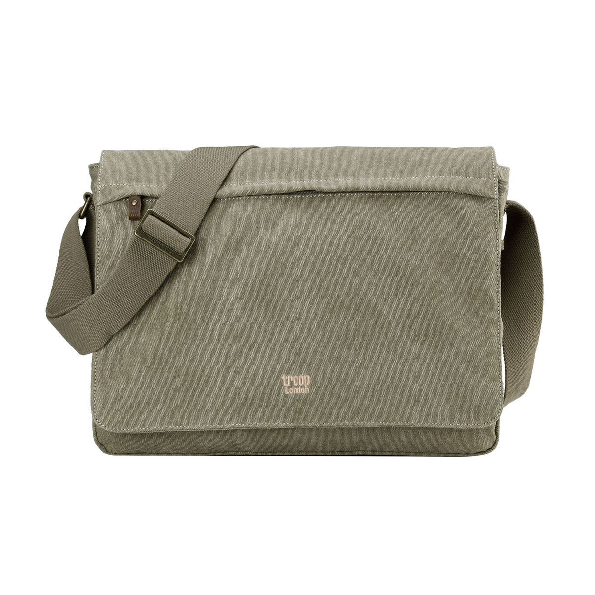 Classic 371 Flap Front Messenger Bag Large - Khaki