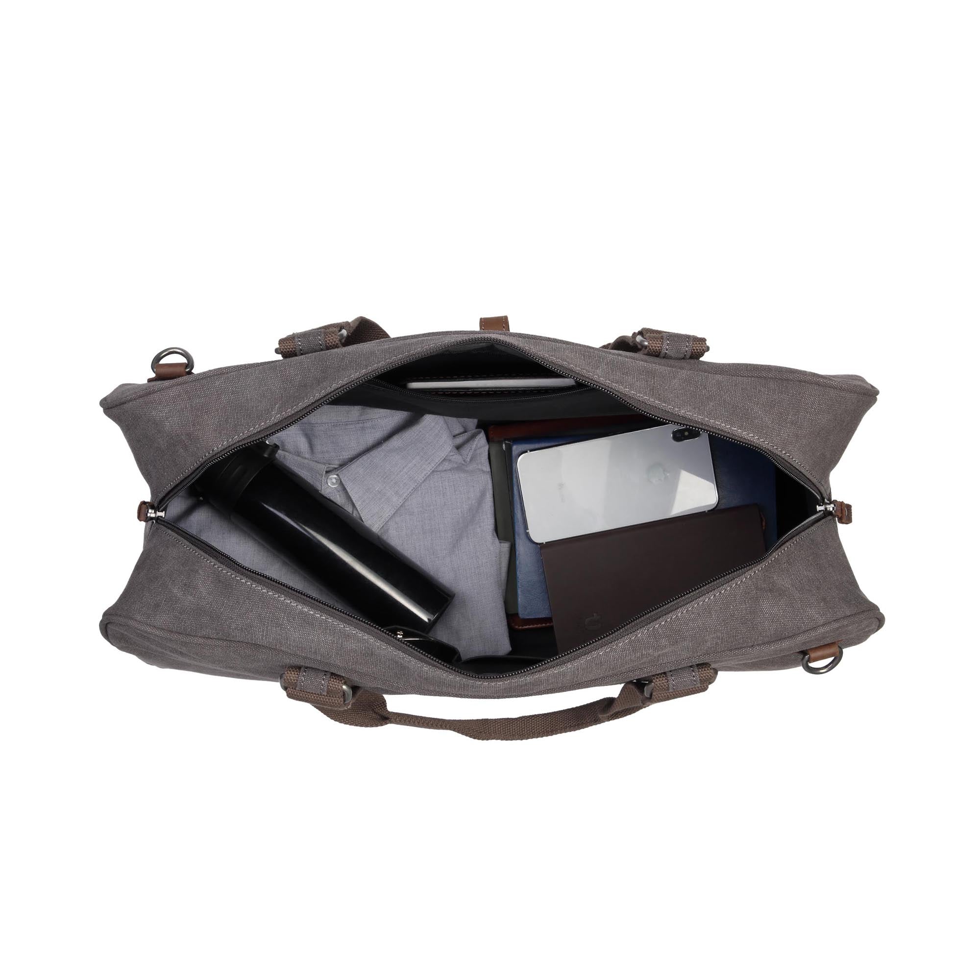 Explorer 389 Holdall - Charcoal w/Khaki Trim