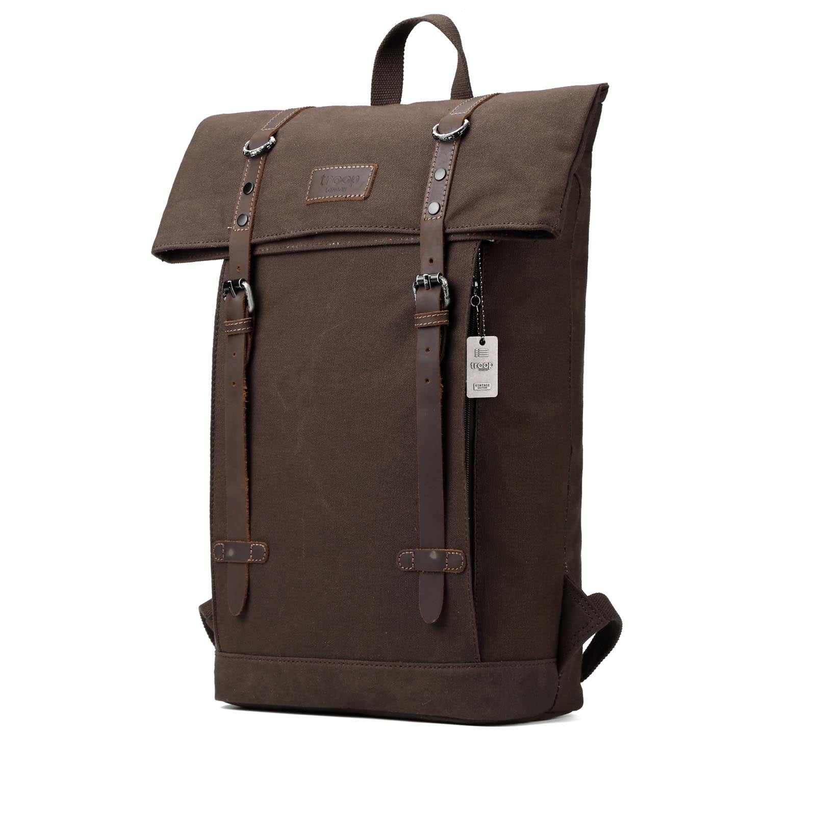 Edison 425 Waxed Canvas Backpack - Dark Brown