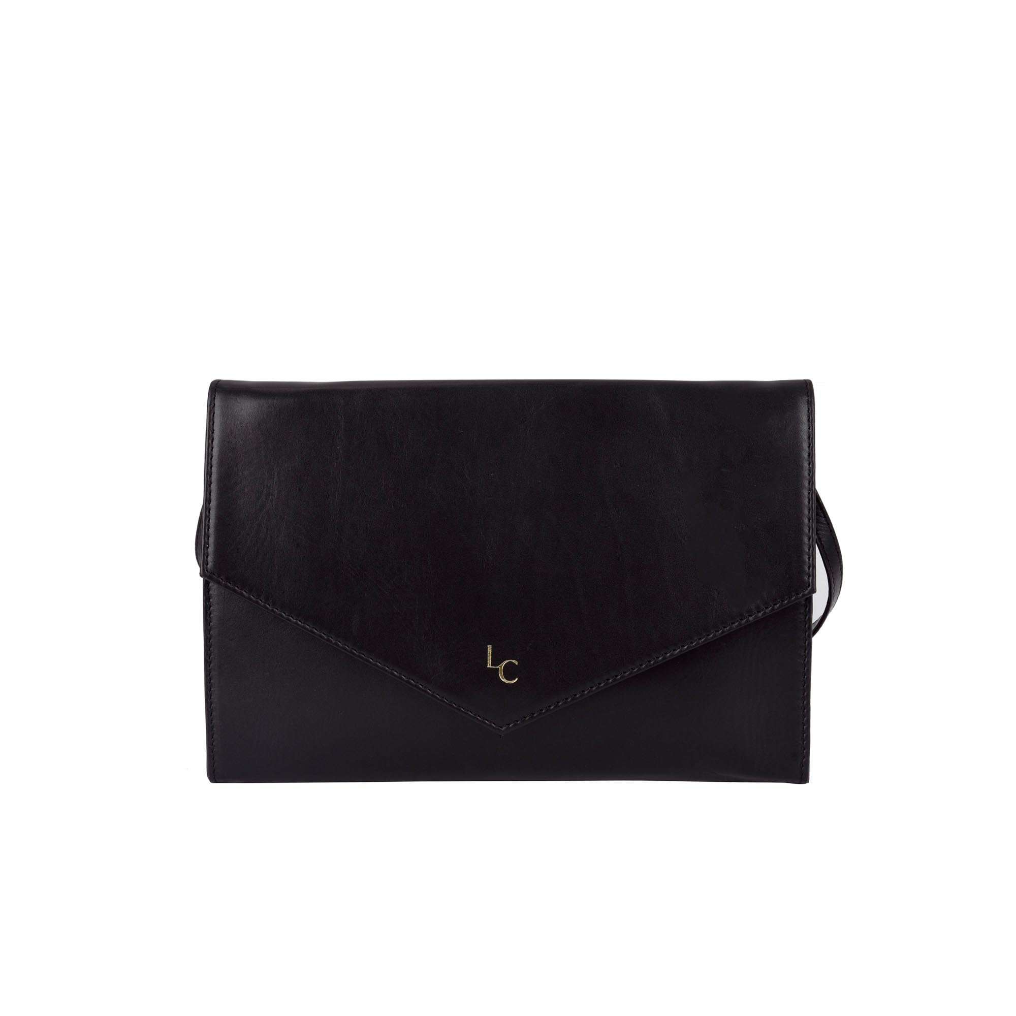 Afton Envelope Clutch - Black