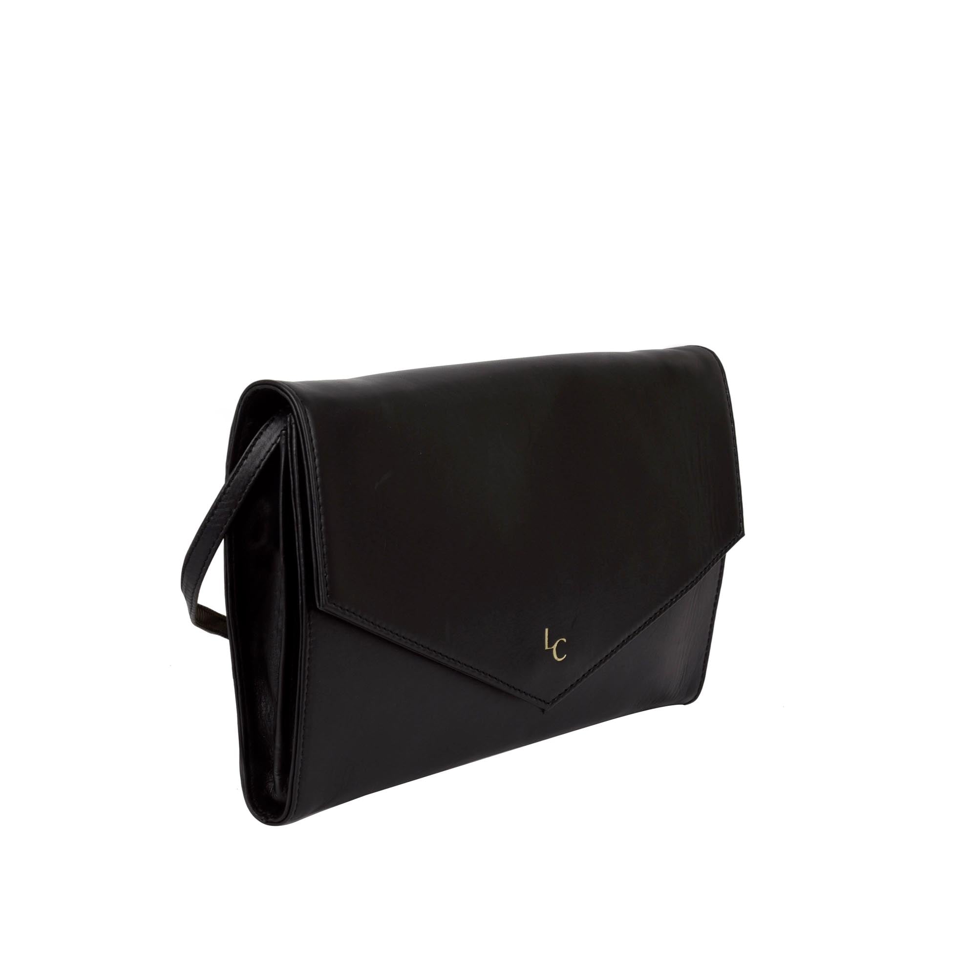 Afton Envelope Clutch - Black