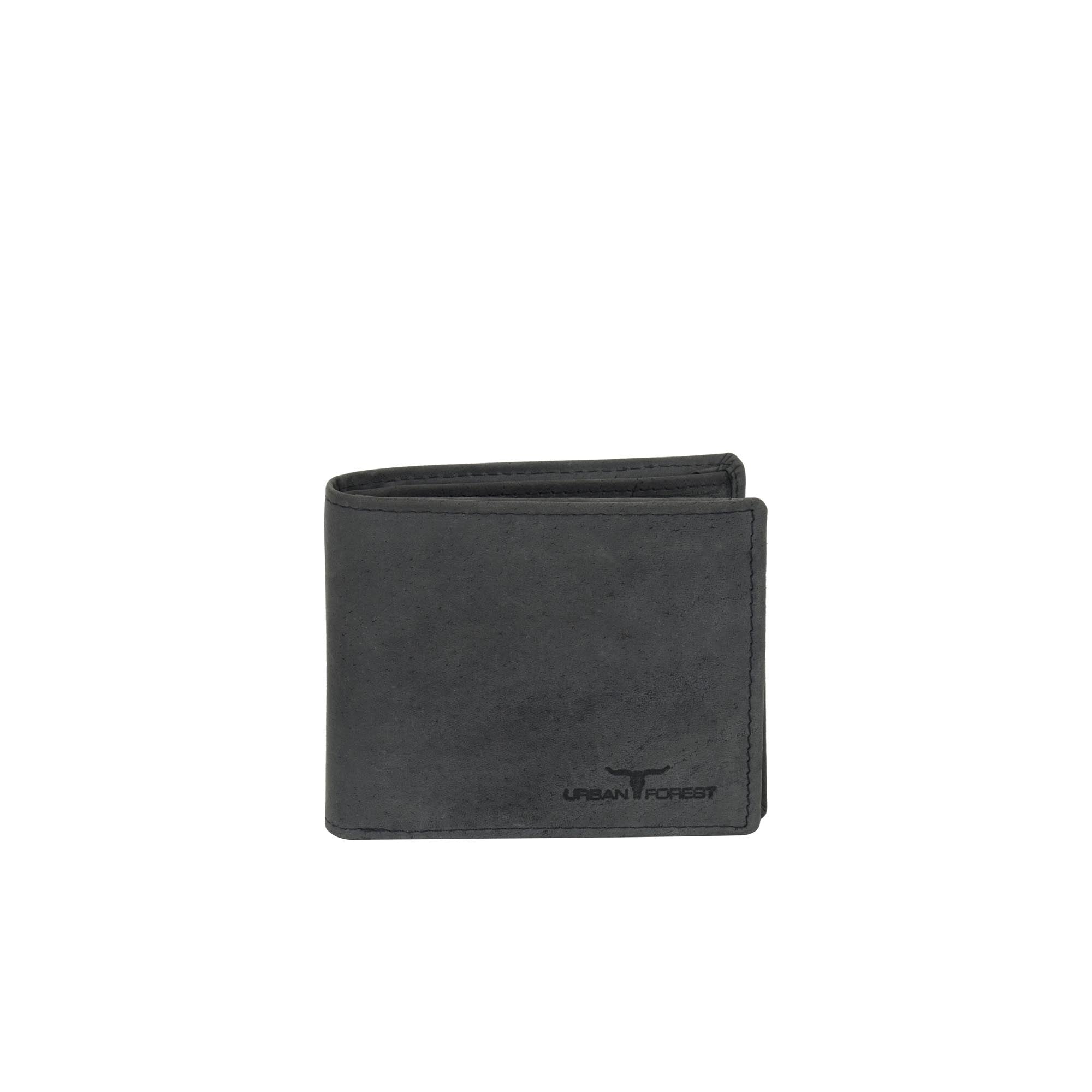 Amos Leather Wallet w/ID Pocket - Black
