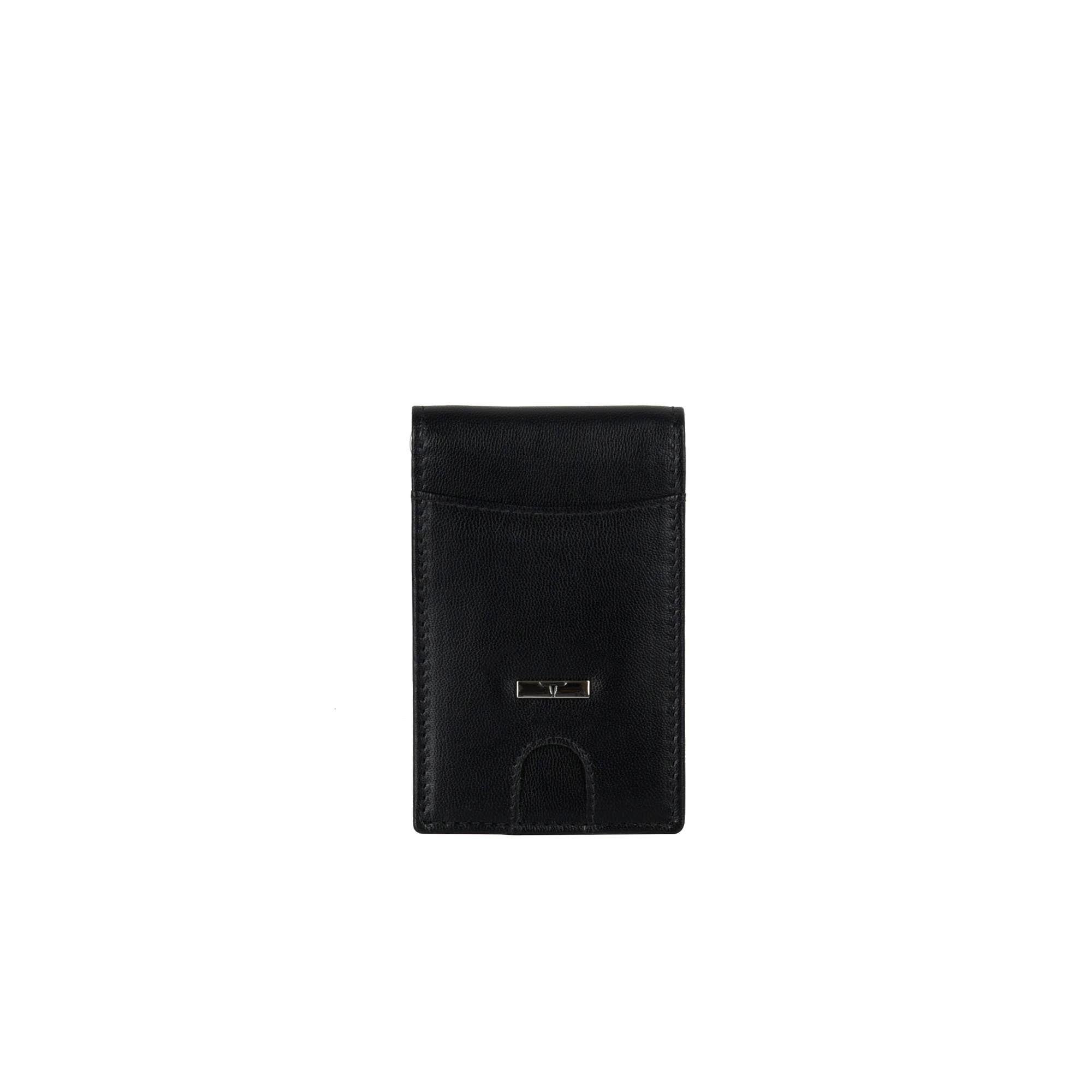 Eddy Slim Leather Wallet - Decker Black/Papaya