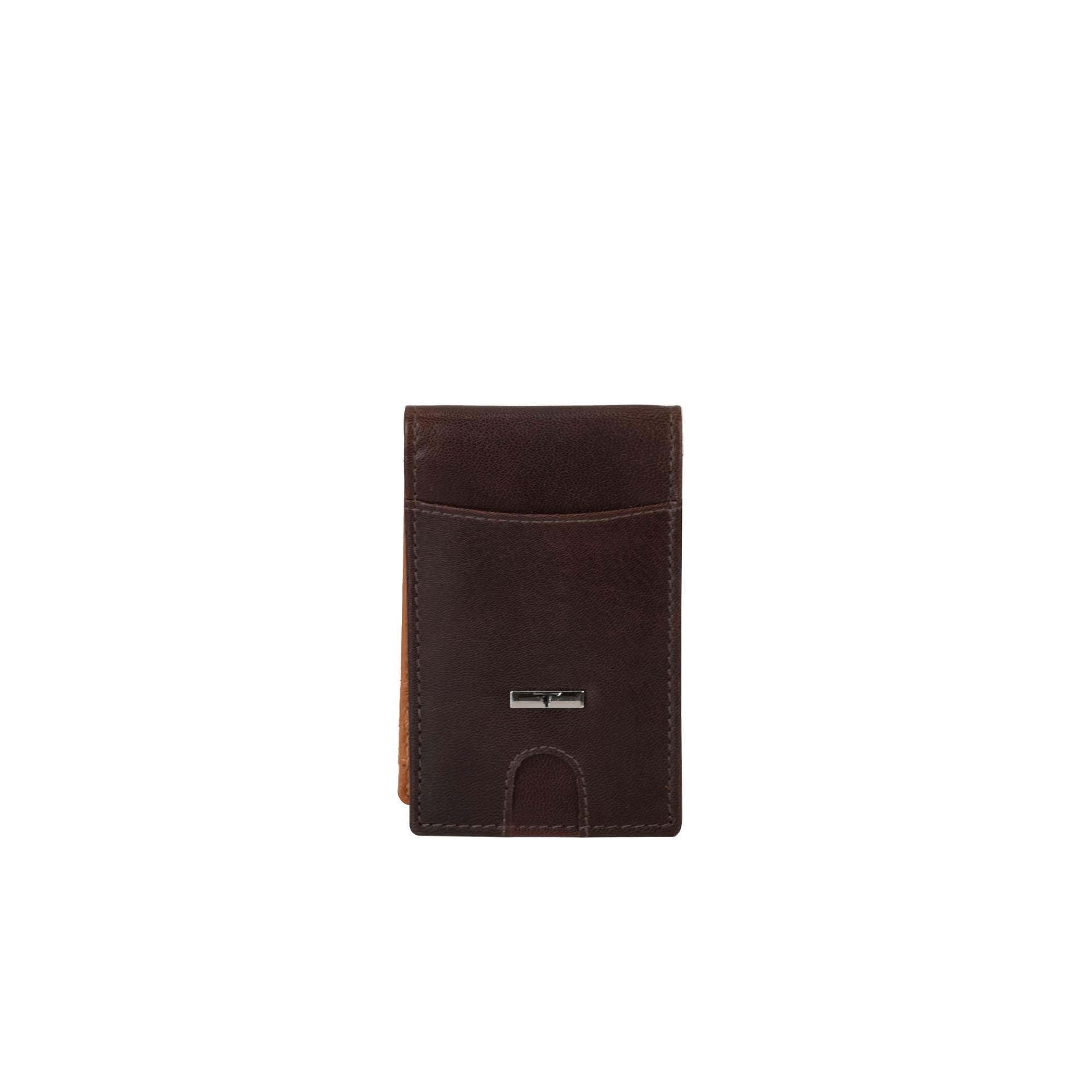 Eddy Slim Leather Wallet - Decker Brown/Mustard