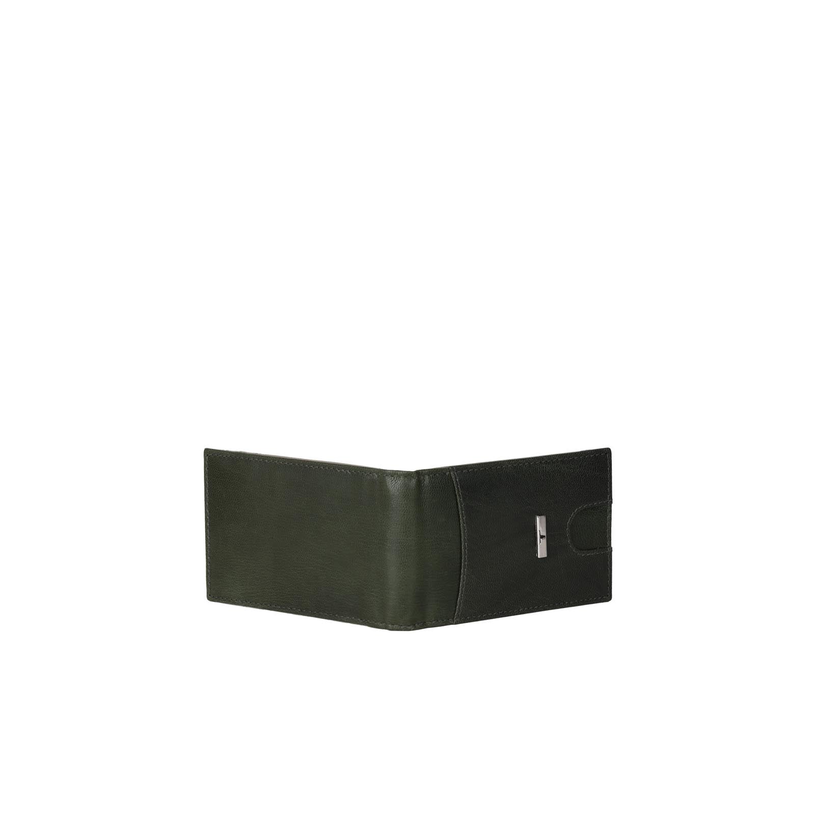 Eddy Slim Leather Wallet - Decker Green/Light Grey