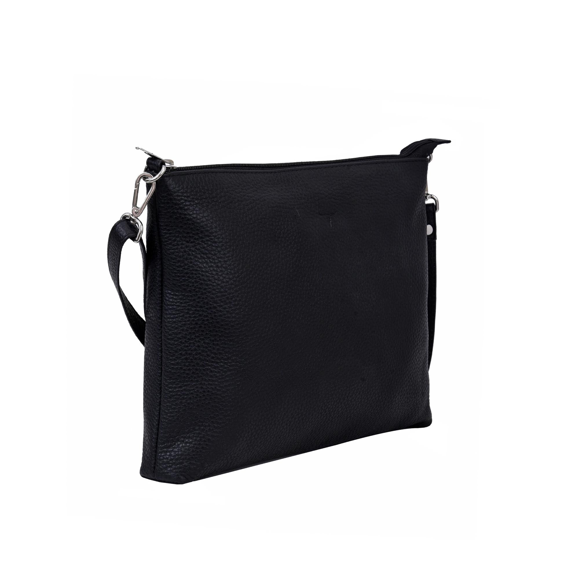 Emma Leather Sling Bag - Black