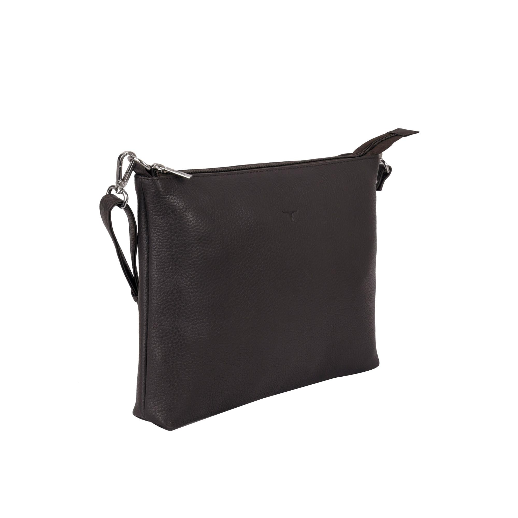 Emma Leather Sling Bag - Dark Brown