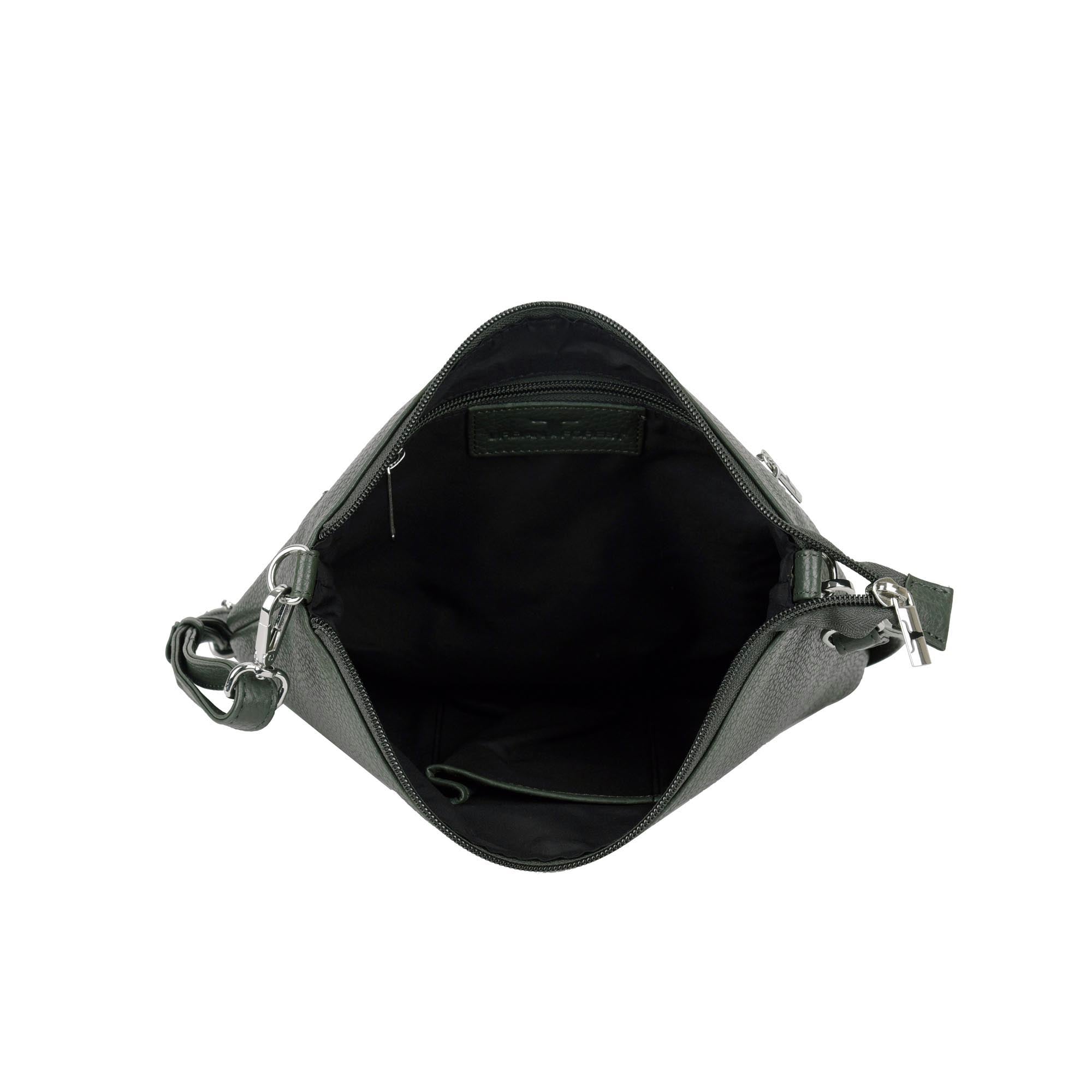 Emma Leather Sling Bag - Forest Green