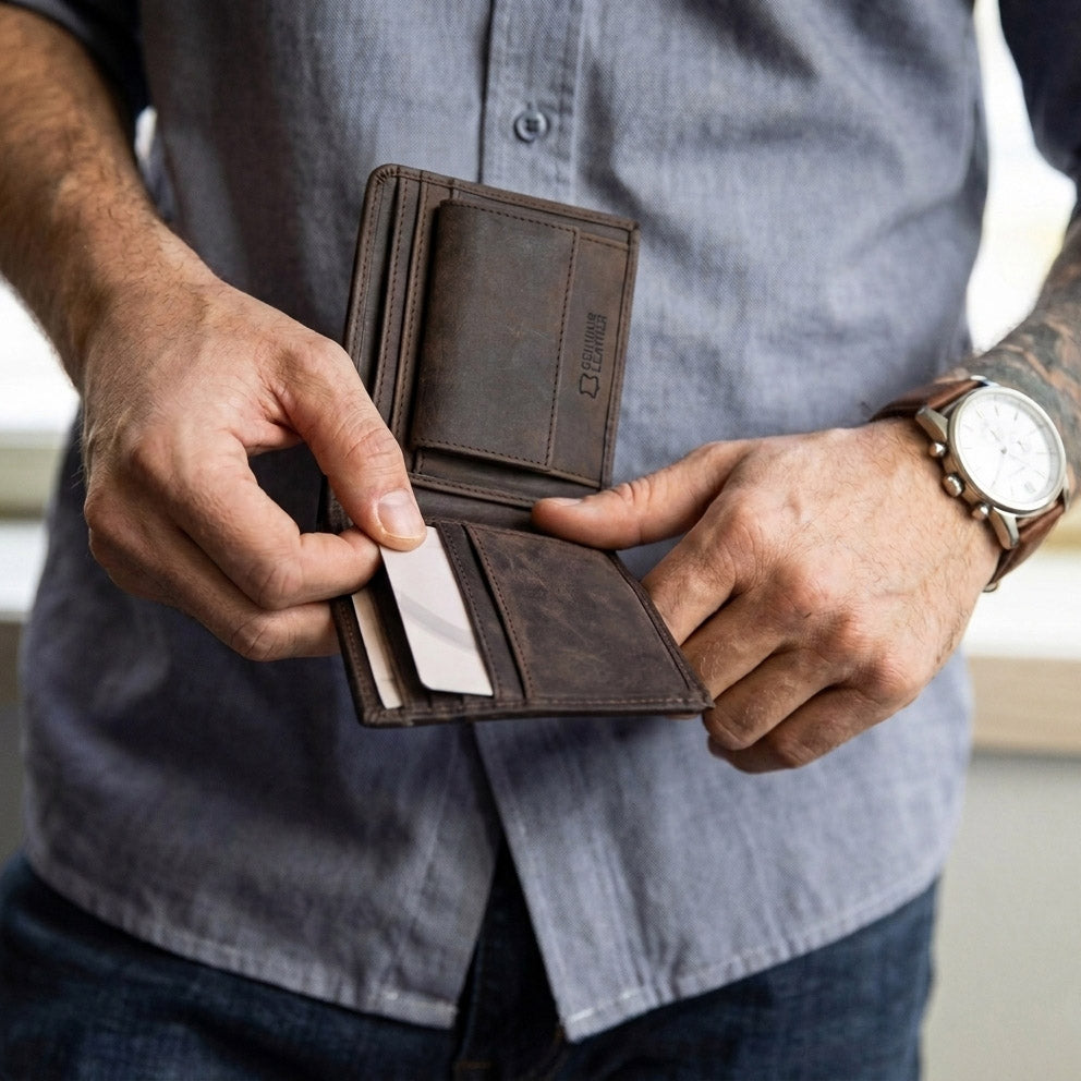Logan Leather Wallet - Black