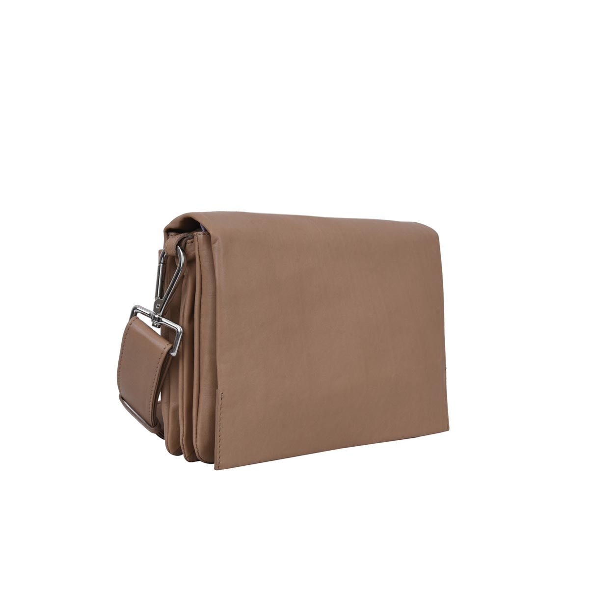 Louise Soft Leather Hand Bag w/flap - Florence Almond