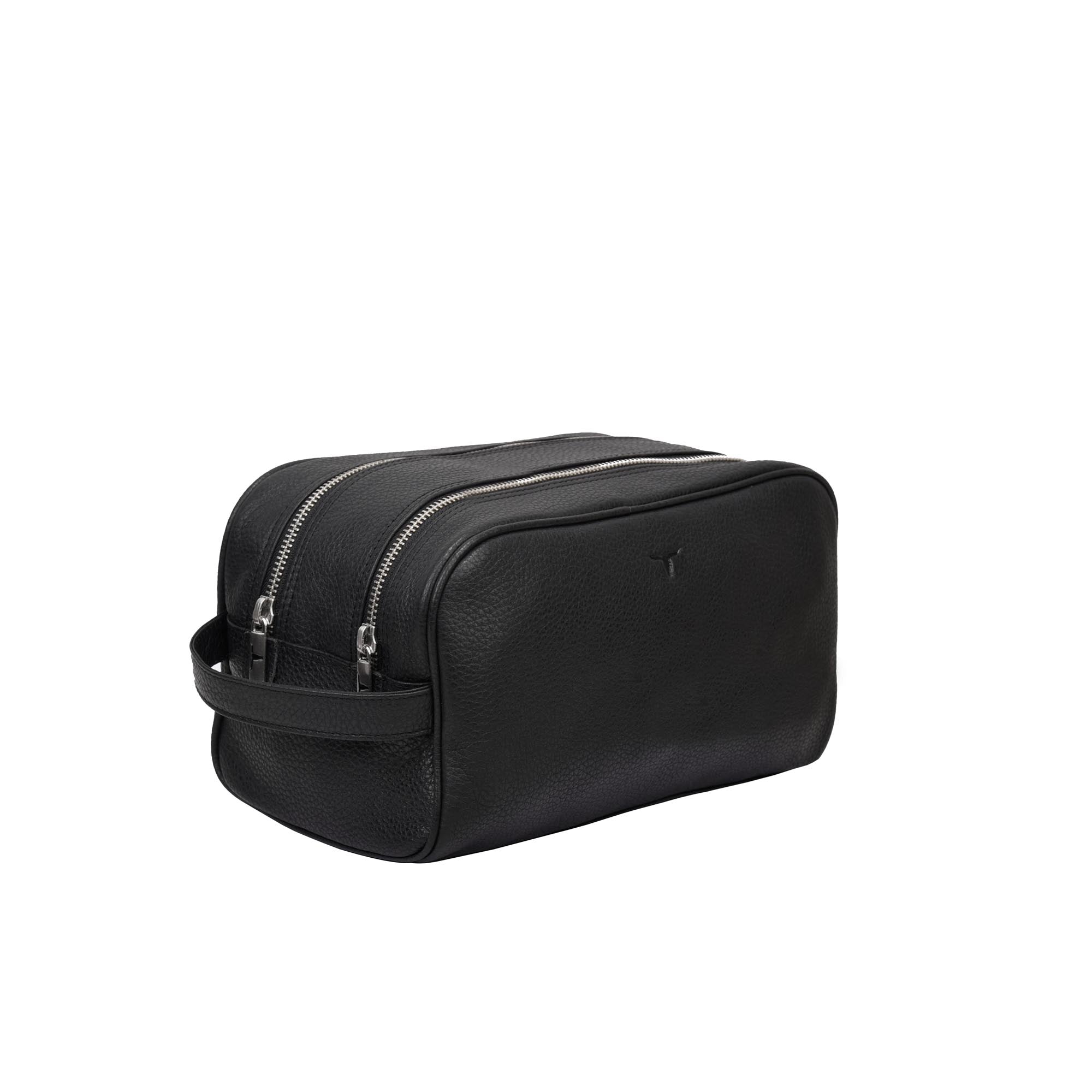 Marco Leather Wash Bag - Rambler Black