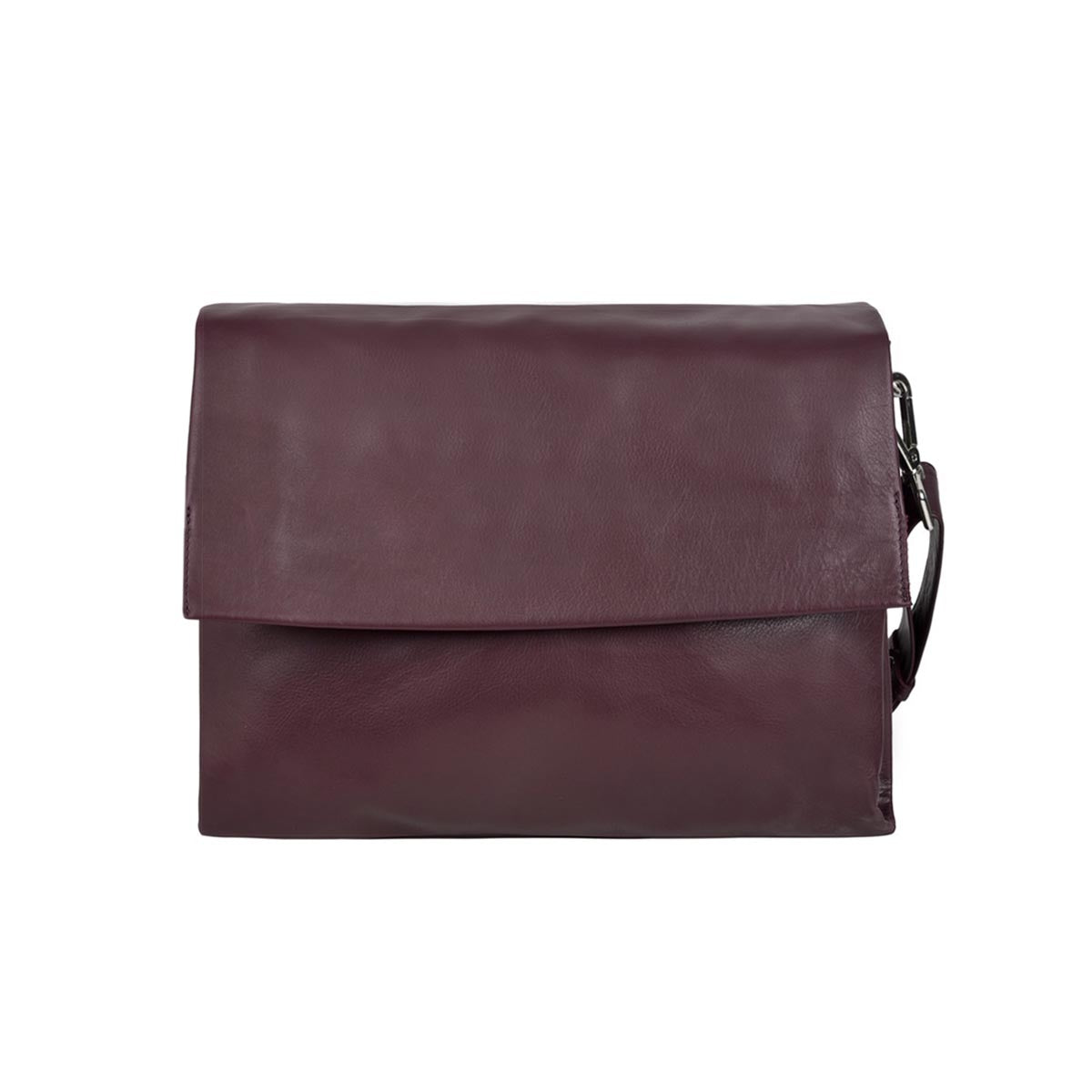 Monroe Soft Leather Hand Bag w/flap - Florence Garnet