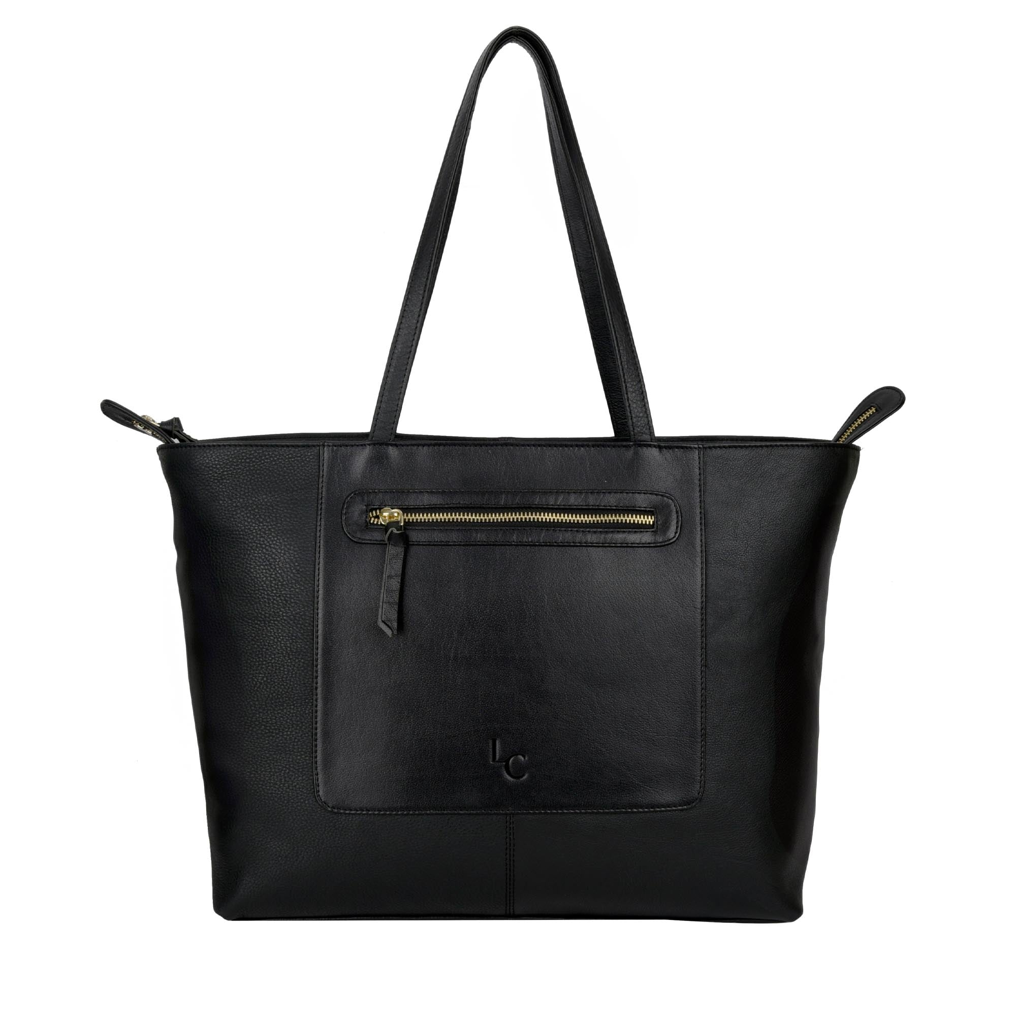 Norra Tote Bag Large - Black Leather