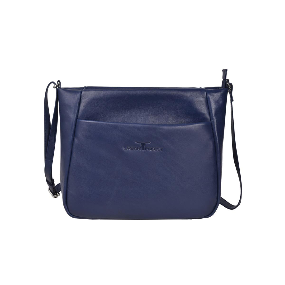 Olivia Zip Top Handbag w/Front Pocket - Florence Sapphire