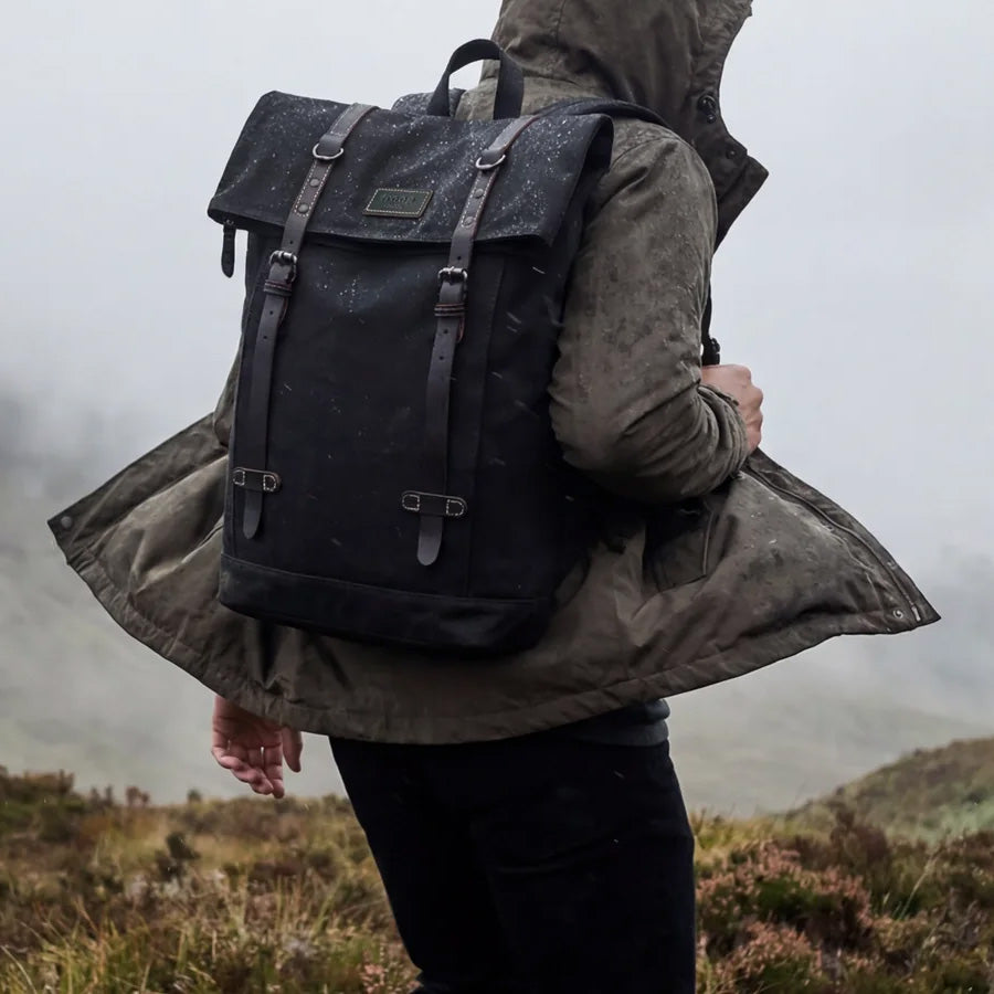 Edison 425 Waxed Canvas Backpack - Dark Green